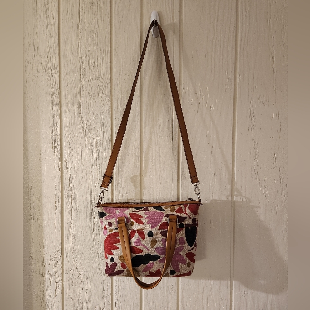 Fossil Floral Handbag Purse Crossbody - Picture 5 of 16